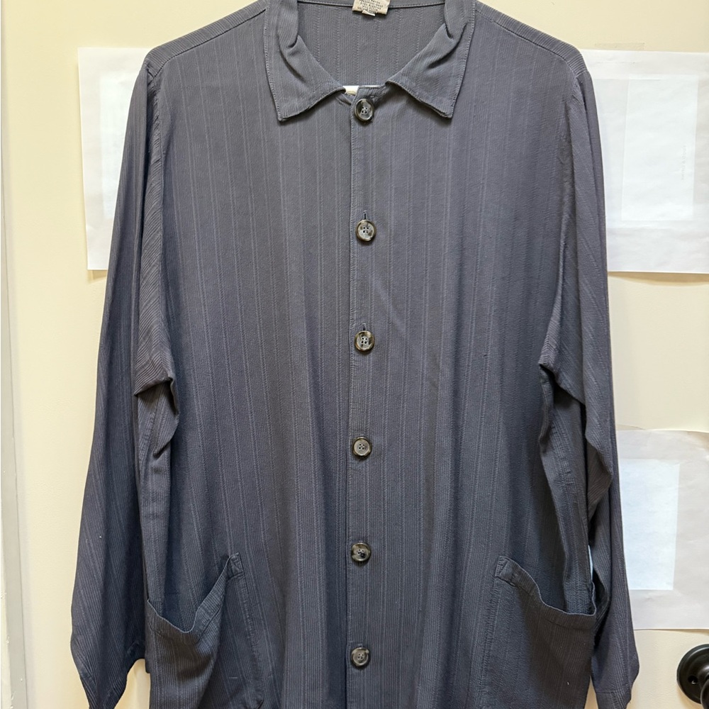 CP Shades Charcoal Button-Up Jacket Size M